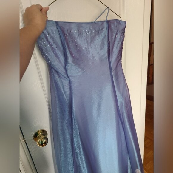 Youth Fancy Formal Dress Iridescent Blue Purple Fairy Mermaids Size Medium - Picture 4 of 11